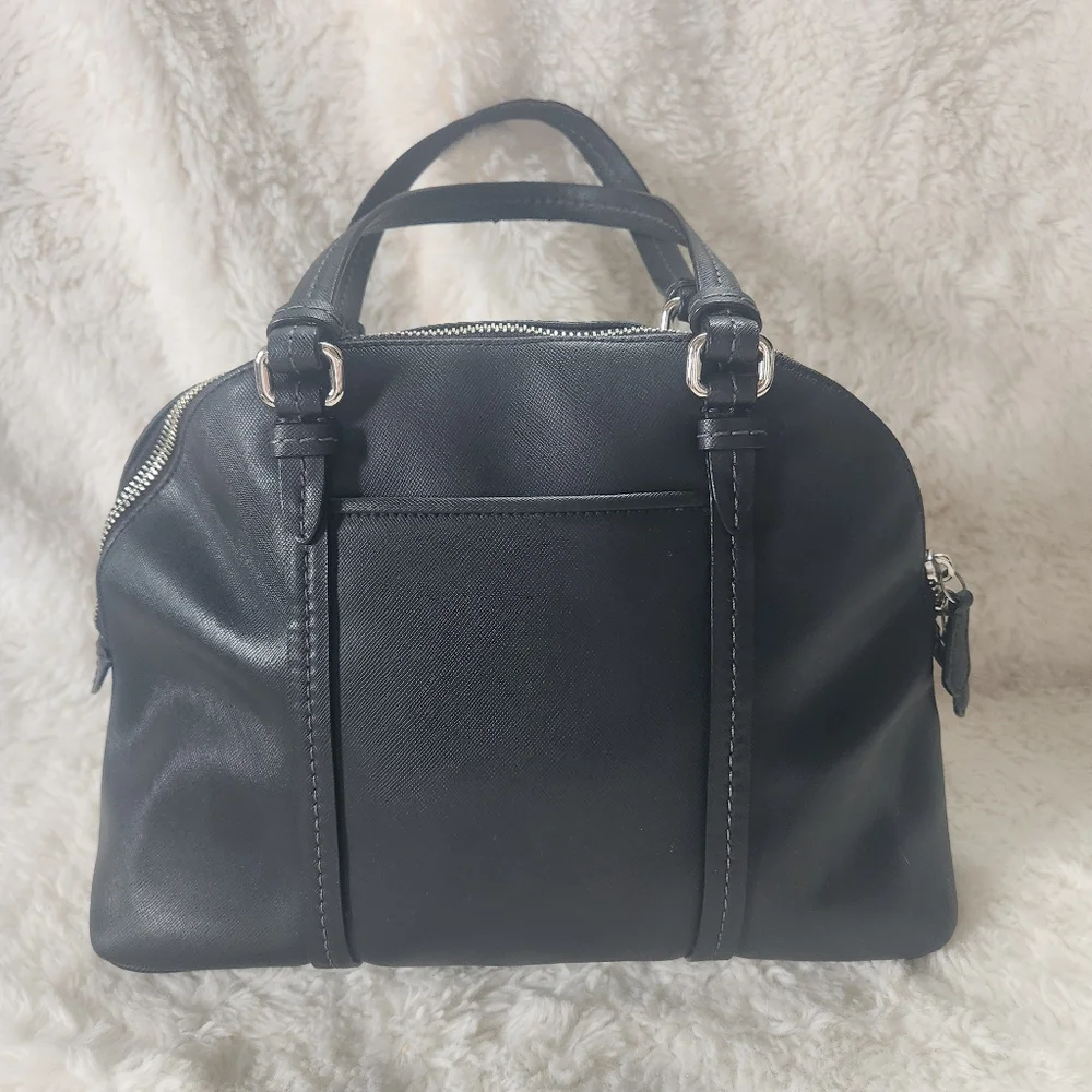 Coach Black Peyton Leather Cora Domed Satchel - Picture 3 of 16